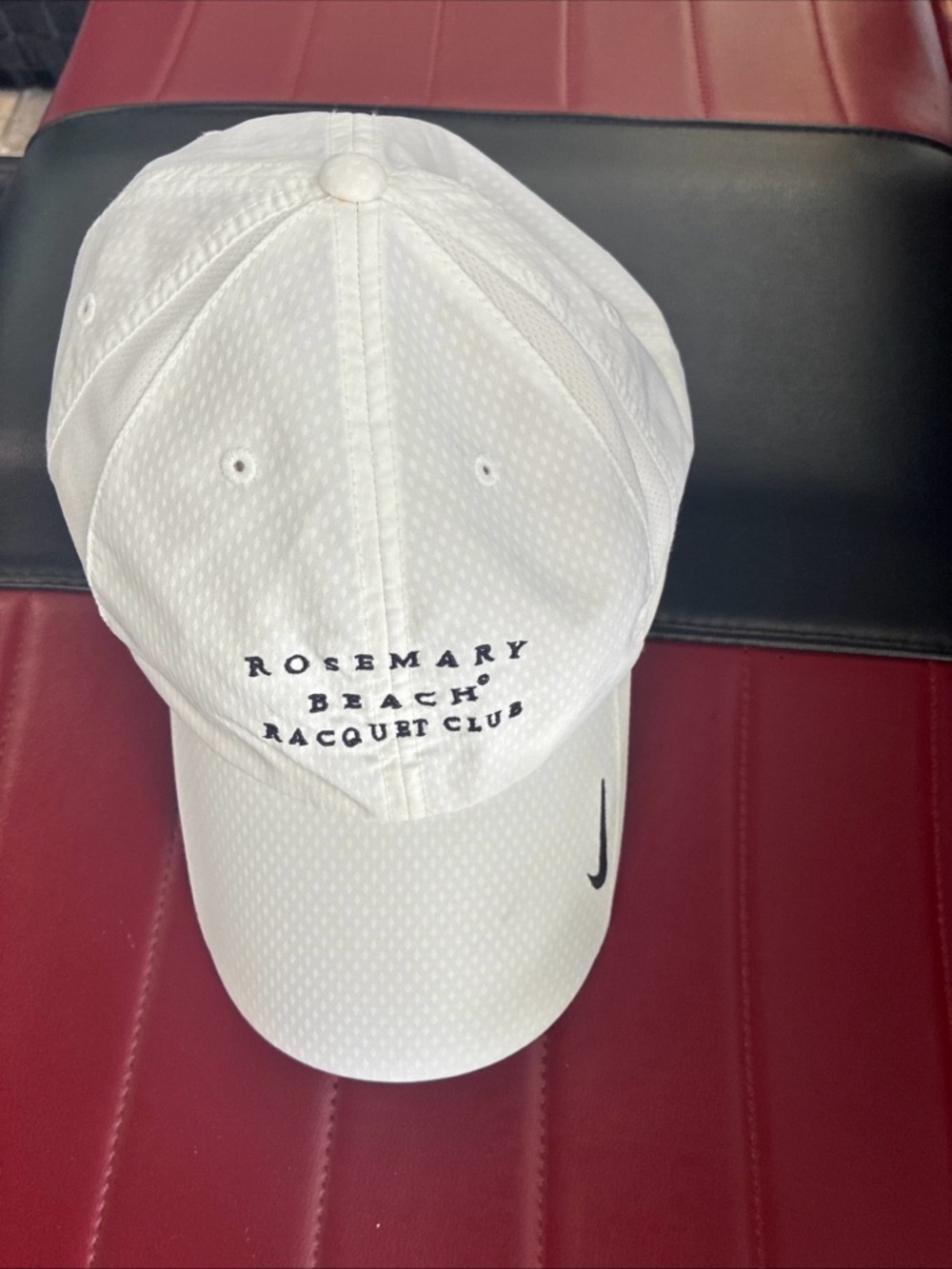 Nike White 'Rosemary Beach Racquet Club' Baseball Cap dry fit Legacy 86